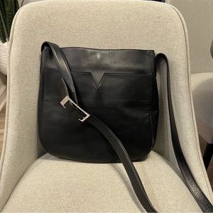 Vince Signature V Leather Crossbody Bag